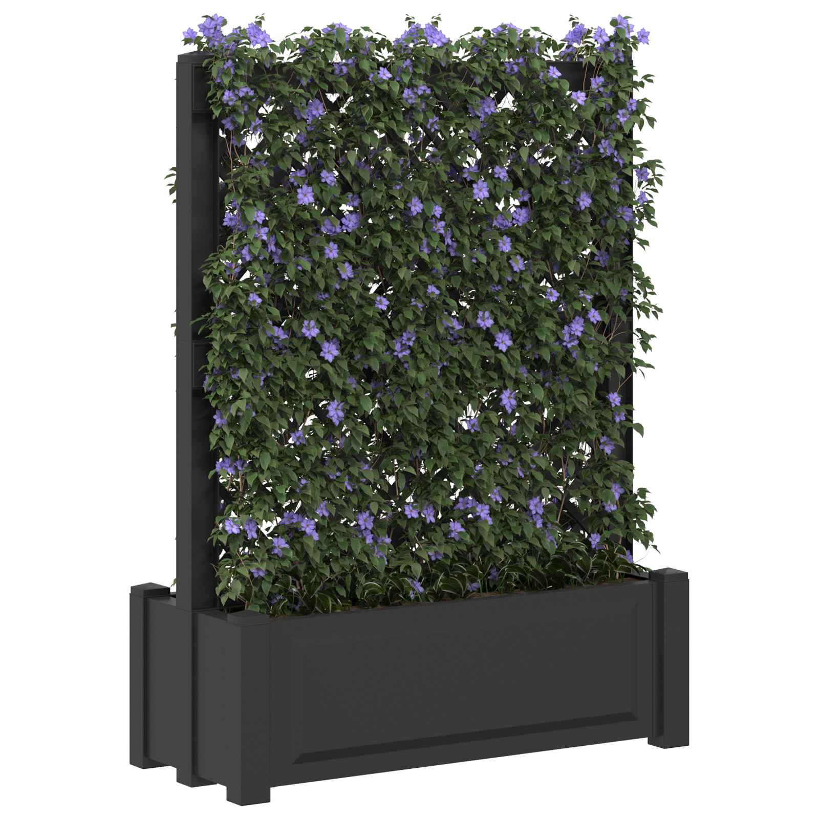 Grande vaso con trellis Antracite 99,5 x 43 x 133,5 PP | homemem39