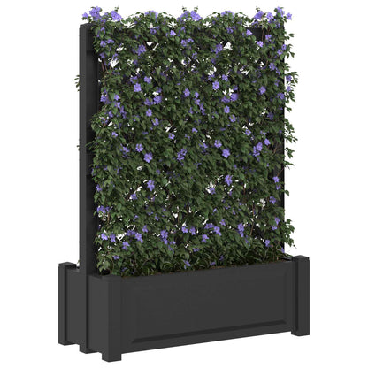 Grande vaso con trellis Antracite 99,5 x 43 x 133,5 PP | homemem39