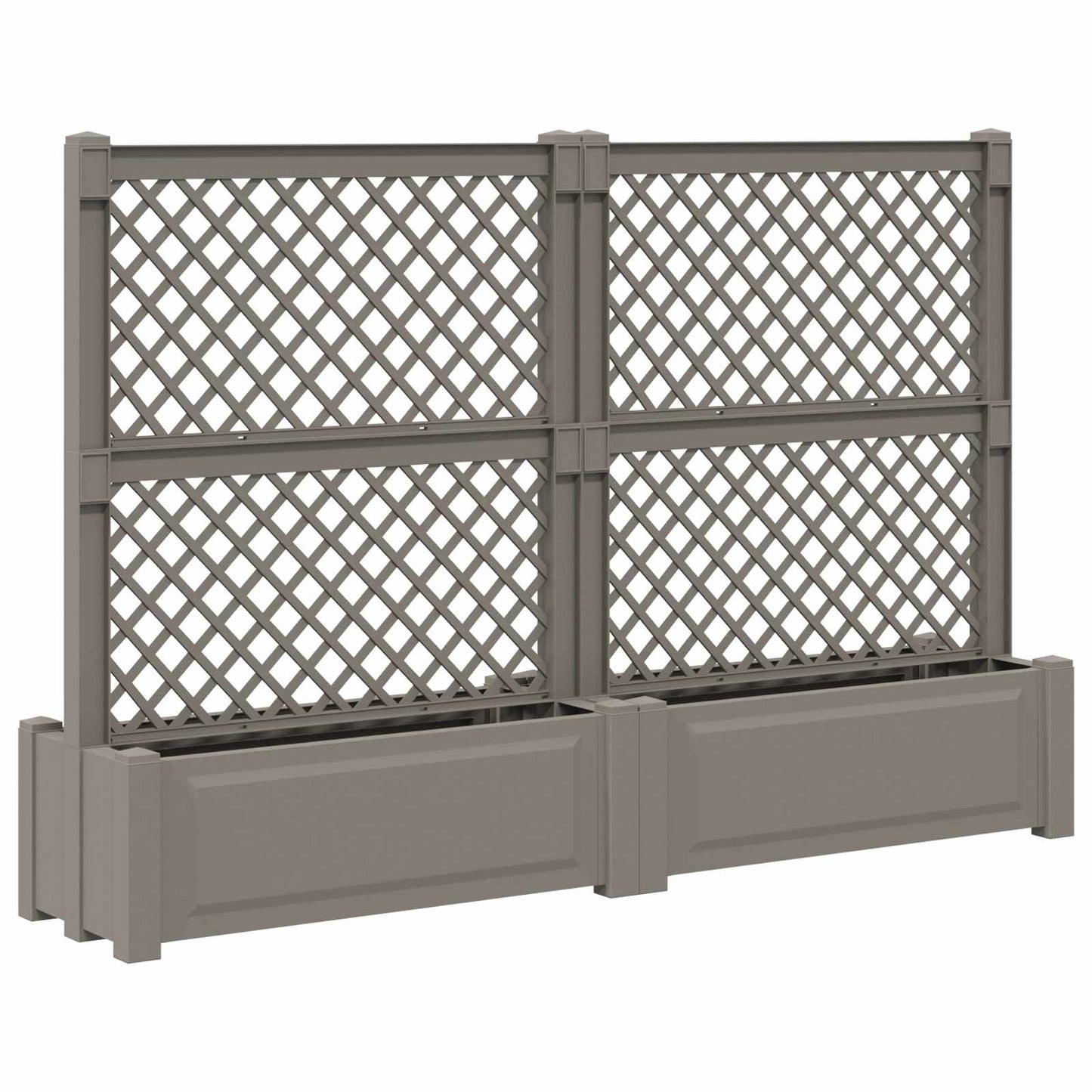 Grande vaso con trellis 2 pcs Grigio 200 x 43 x 133,5 cm PP | homemem39