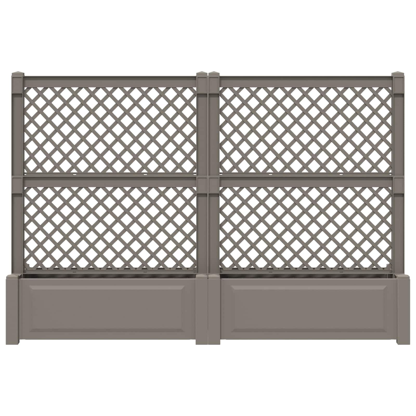 Grande vaso con trellis 2 pcs Grigio 200 x 43 x 133,5 cm PP | homemem39