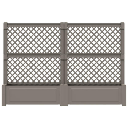 Grande vaso con trellis 2 pcs Grigio 200 x 43 x 133,5 cm PP | homemem39