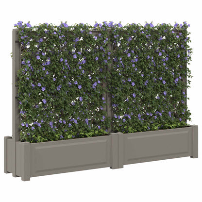 Grande vaso con trellis 2 pcs Grigio 200 x 43 x 133,5 cm PP | homemem39