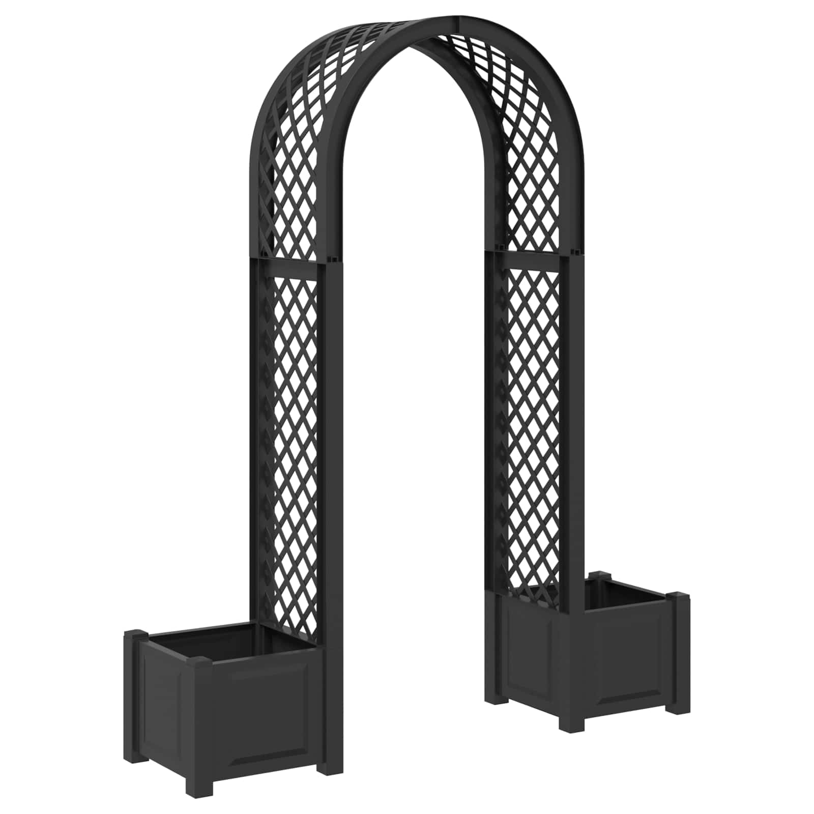 Arco di Rose con Vaso Antracite 168,5 x 43 x 207 cm PP | homemem39