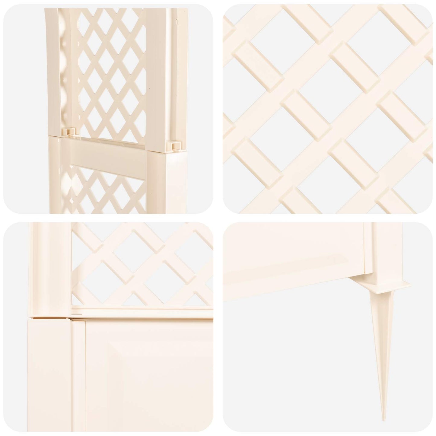 Arco di rose con punte Bianco 97 x 43 x 218 cm PP | homemem39