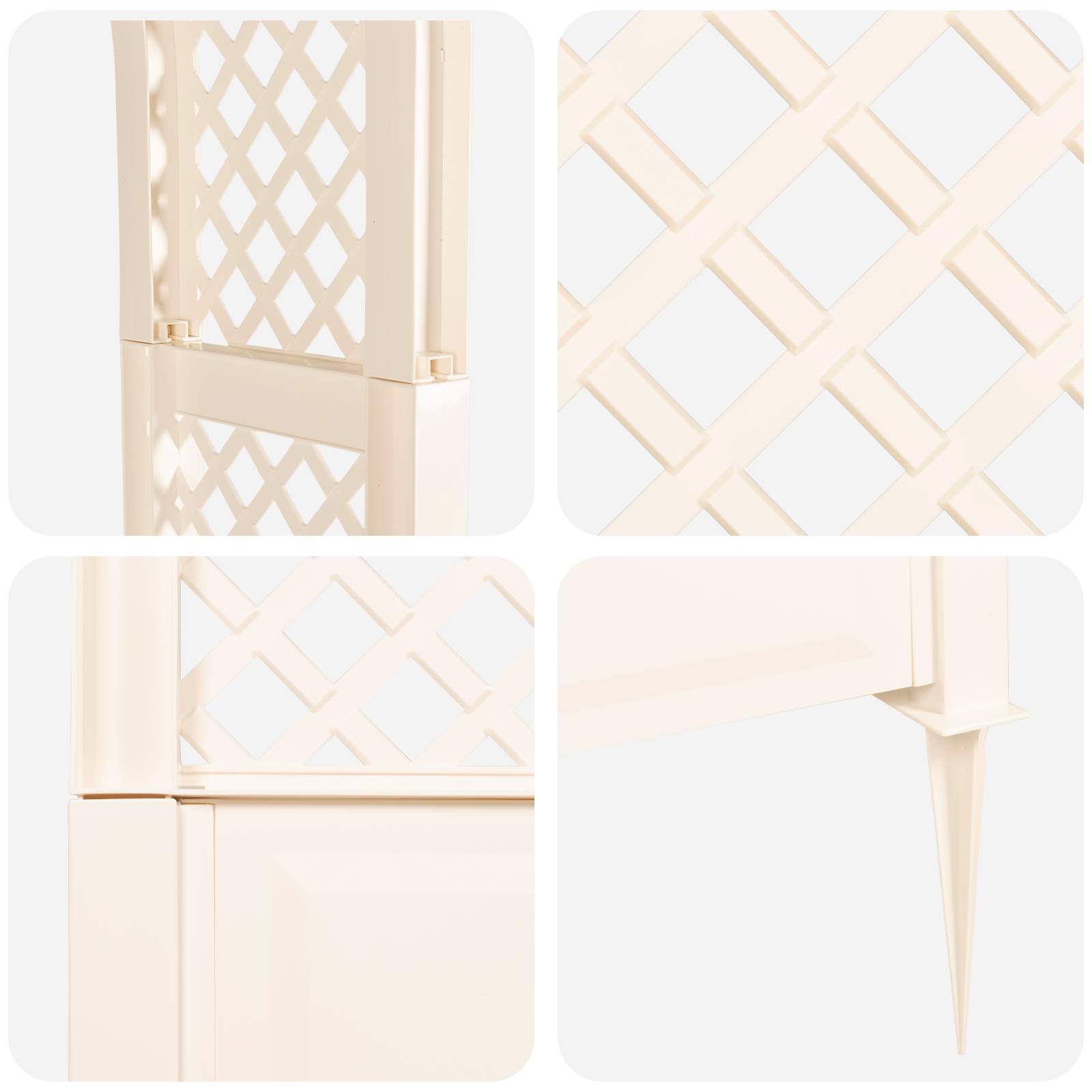 Arco di rose con punte Bianco 97 x 43 x 218 cm PP | homemem39