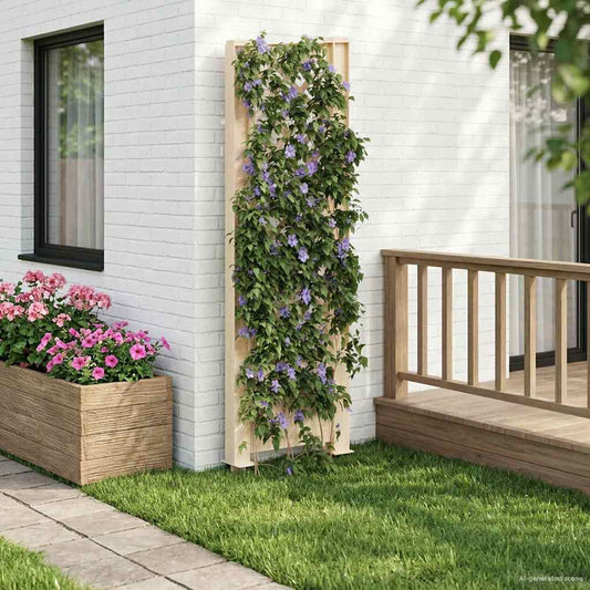 Trellis con Punta Bianco 43 x 6 x 165 cm PP | homemem39