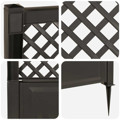 Trellis con Punta Antracite 43 x 6 x 165 cm PP | homemem39