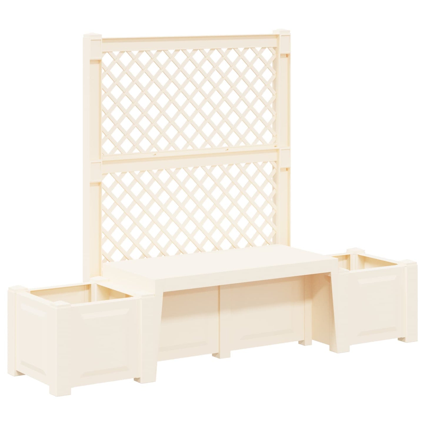 Panchina da Giardino Kopenhagen Bianco 173 x 49 x 135,5 cm PP | homemem39