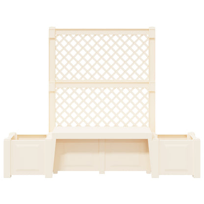 Panchina da Giardino Kopenhagen Bianco 173 x 49 x 135,5 cm PP | homemem39
