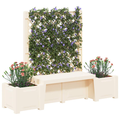 Panchina da Giardino Kopenhagen Bianco 173 x 49 x 135,5 cm PP | homemem39
