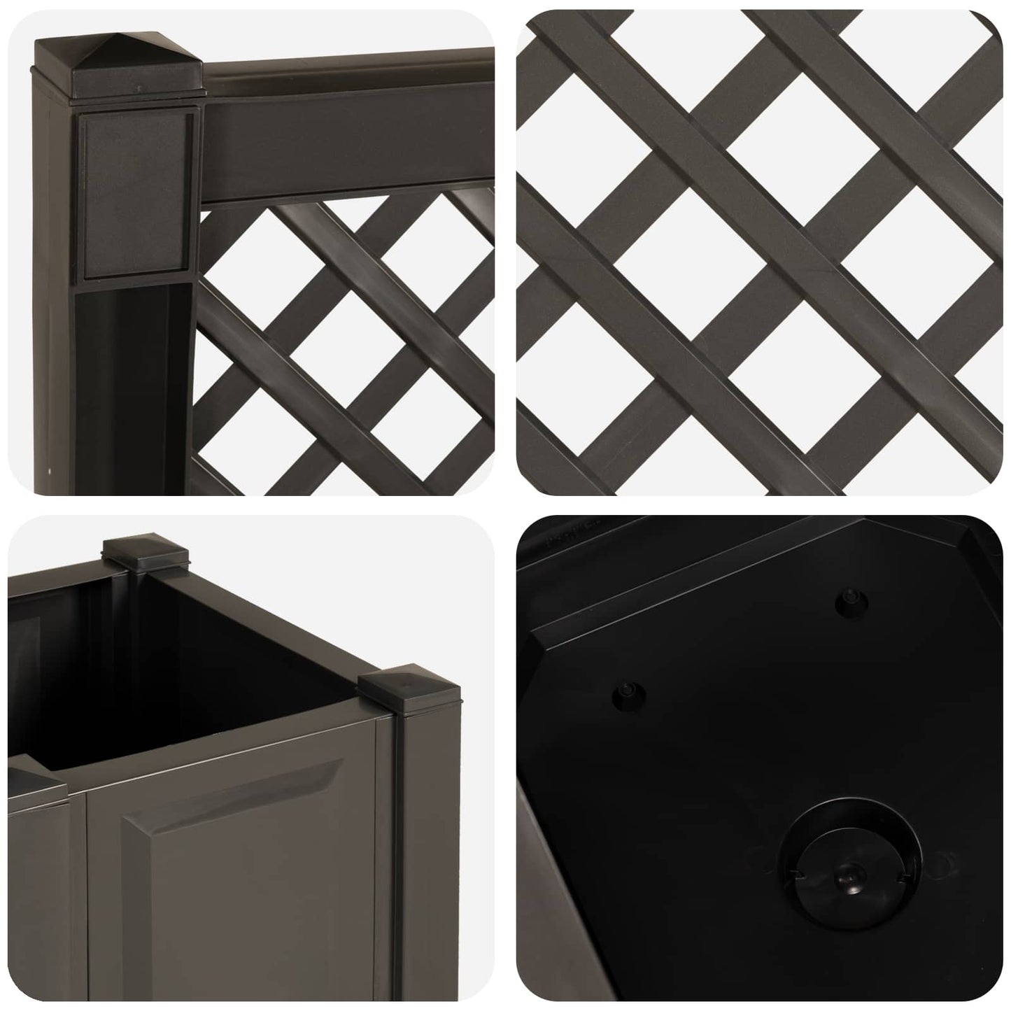 Panchina da Giardino Kopenhagen Antracite 173 x 49 x 135,5 cm | homemem39