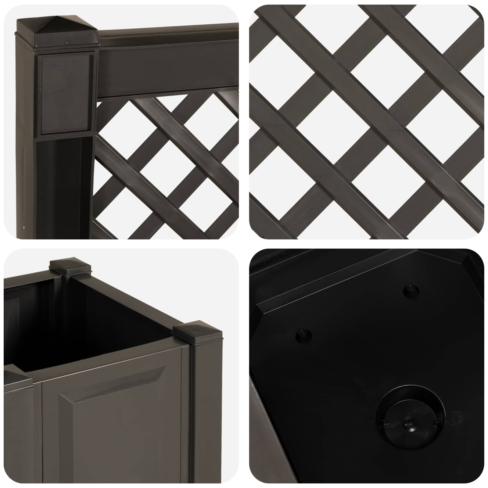 Panchina da Giardino Kopenhagen Antracite 173 x 49 x 135,5 cm | homemem39