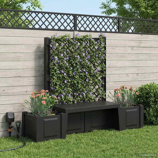 Panchina da Giardino Kopenhagen Antracite 173 x 49 x 135,5 cm | homemem39