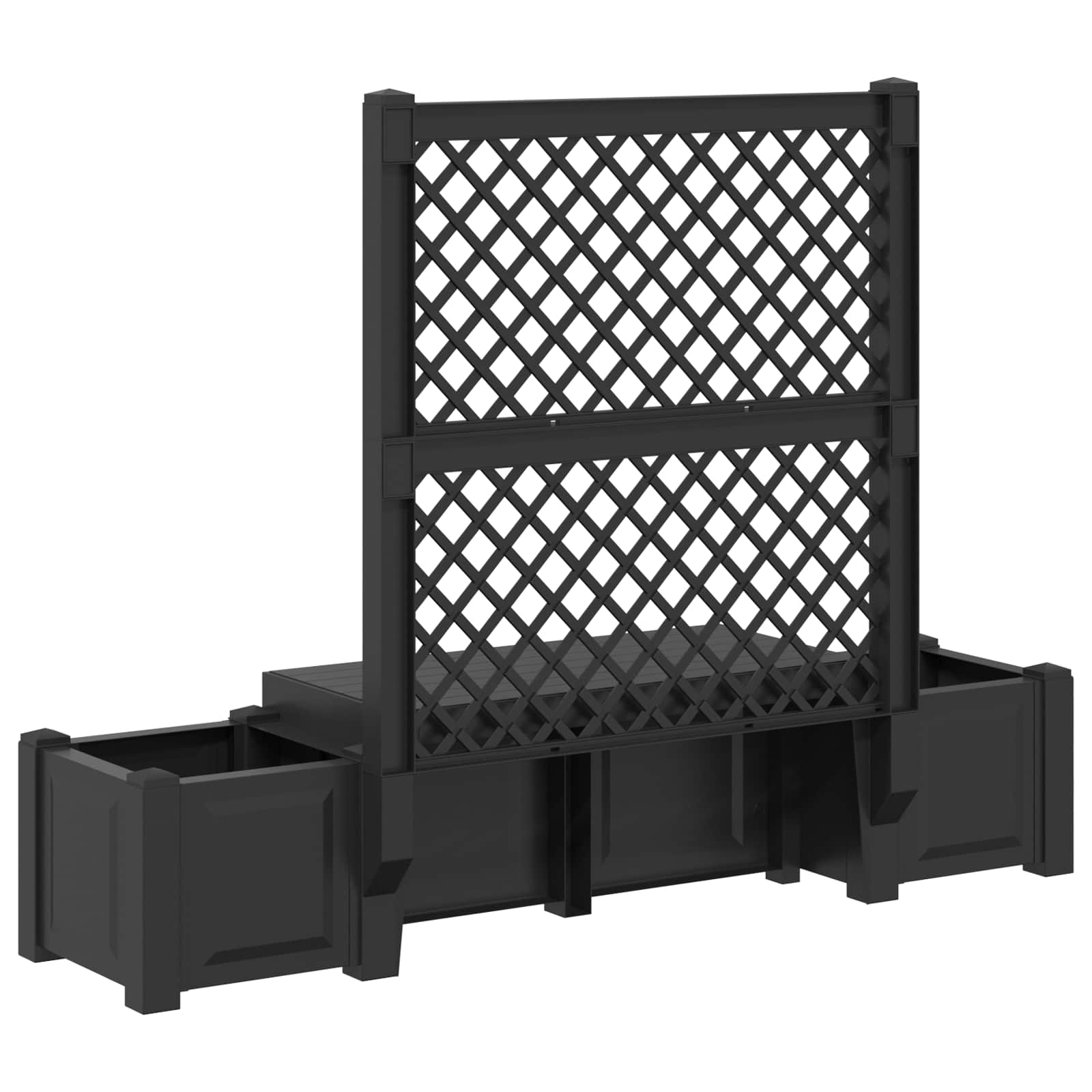 Panchina da Giardino Kopenhagen Antracite 173 x 49 x 135,5 cm | homemem39