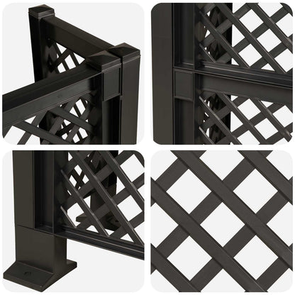 Trellis per Cestino Antracite 123 x 47 x 114 cm PP | homemem39