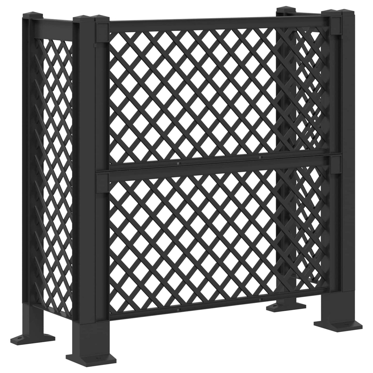 Trellis per Cestino Antracite 123 x 47 x 114 cm PP | homemem39