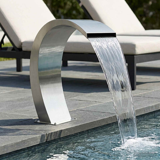 Fontana da Piscina Argento 60 x 30 x 70 cm Acciaio Inox | homemem39