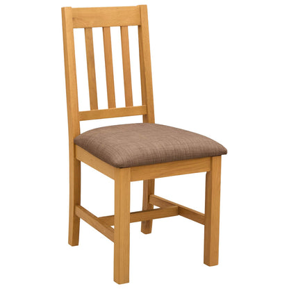Sedia da pranzo VENLO 2 pz Legno di Quercia Massello