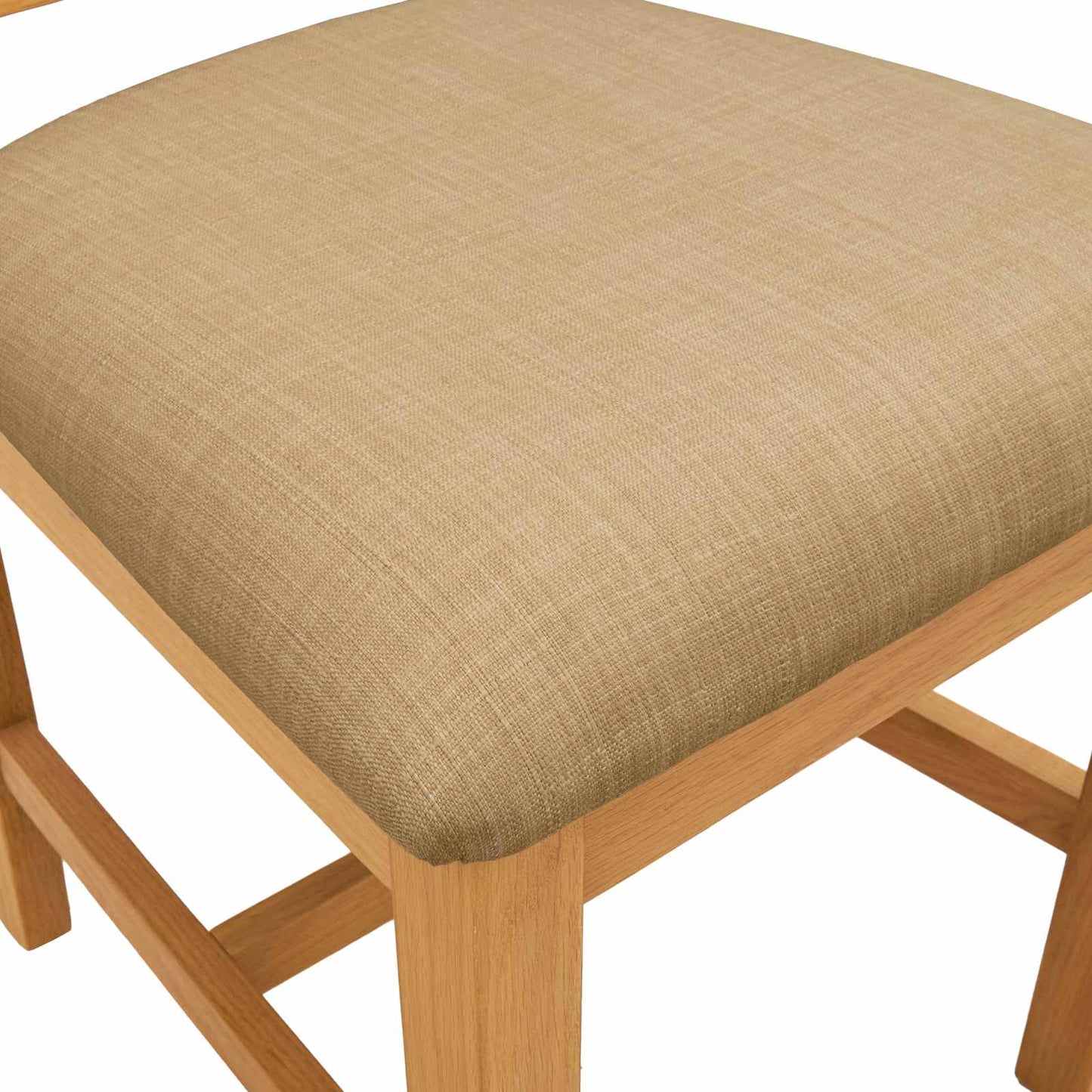 Sedia da pranzo VENLO 2 pz Legno di Quercia Massello Beige