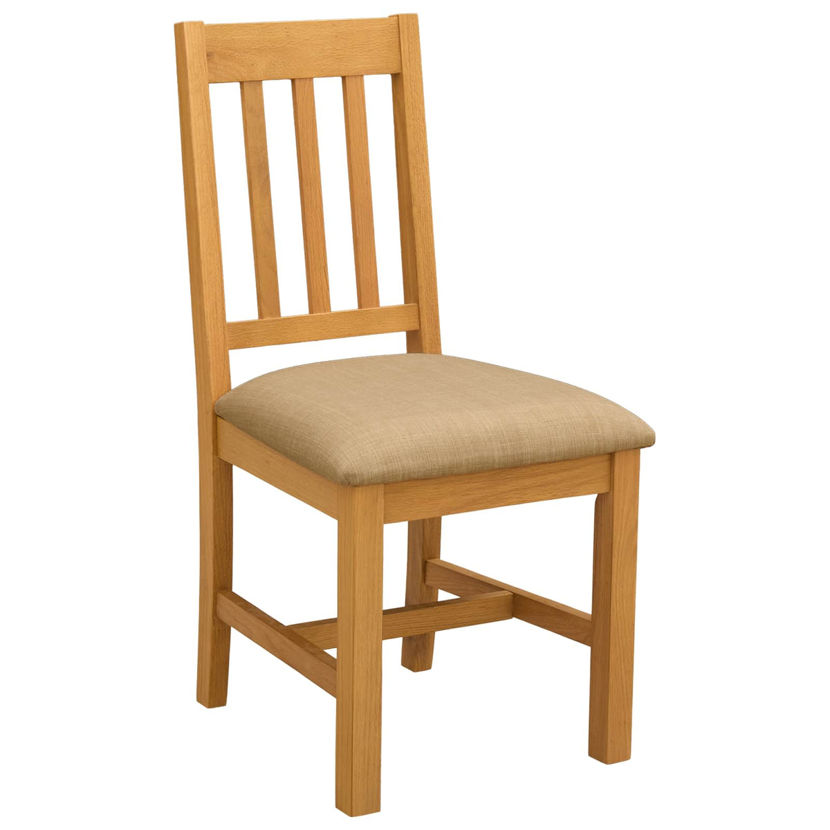 Sedia da pranzo VENLO 2 pz Legno di Quercia Massello Beige