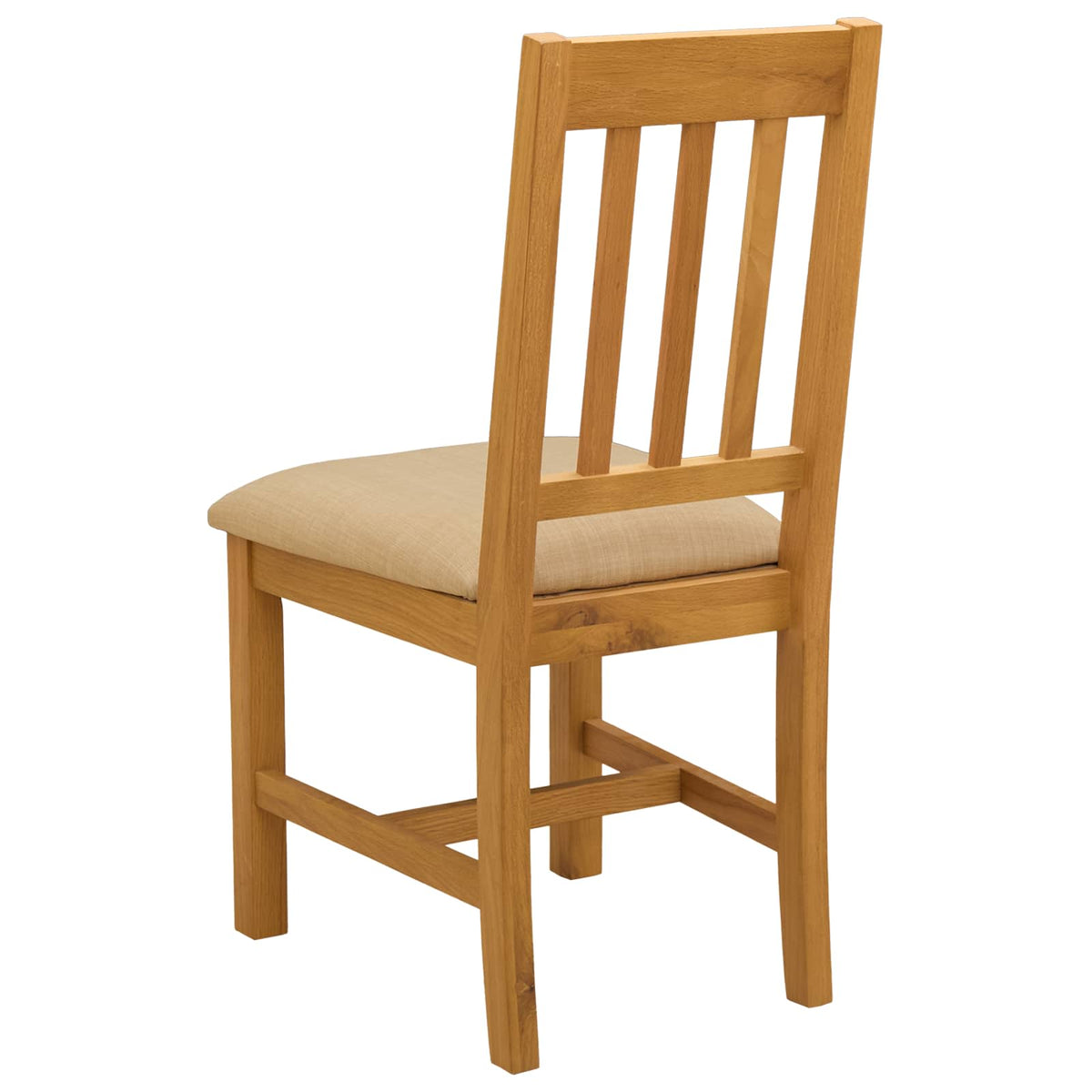 Sedia da pranzo VENLO 2 pz Legno di Quercia Massello Beige