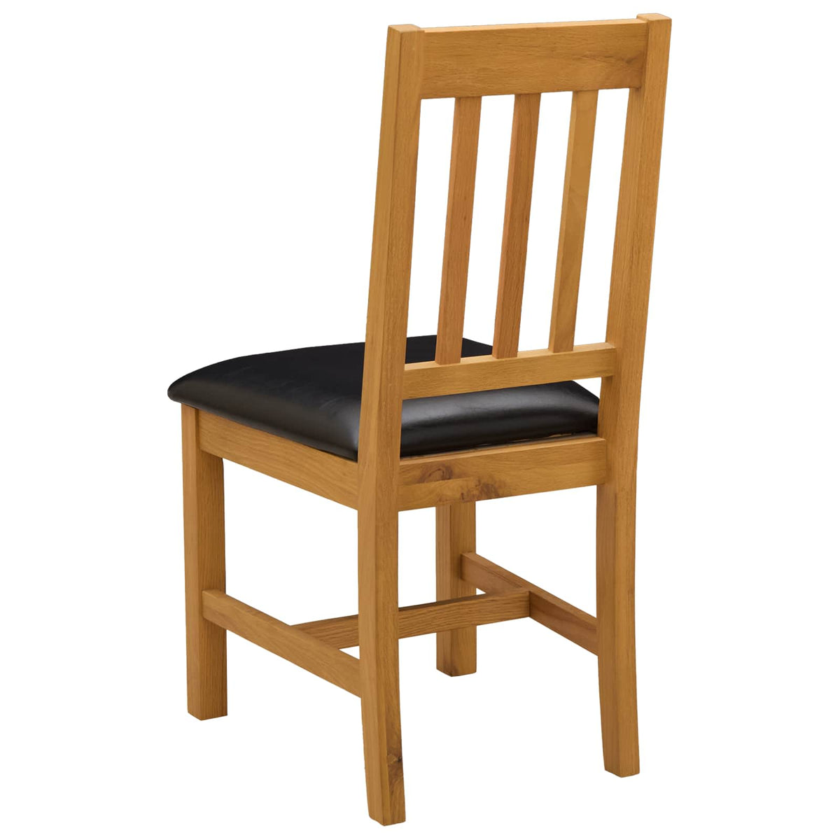 Sedia da pranzo VENLO 2 pz Legno di Quercia Massello Nero