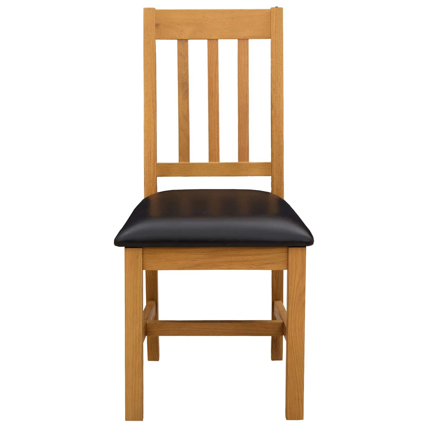 Sedia da pranzo VENLO 2 pz Legno di Quercia Massello Nero