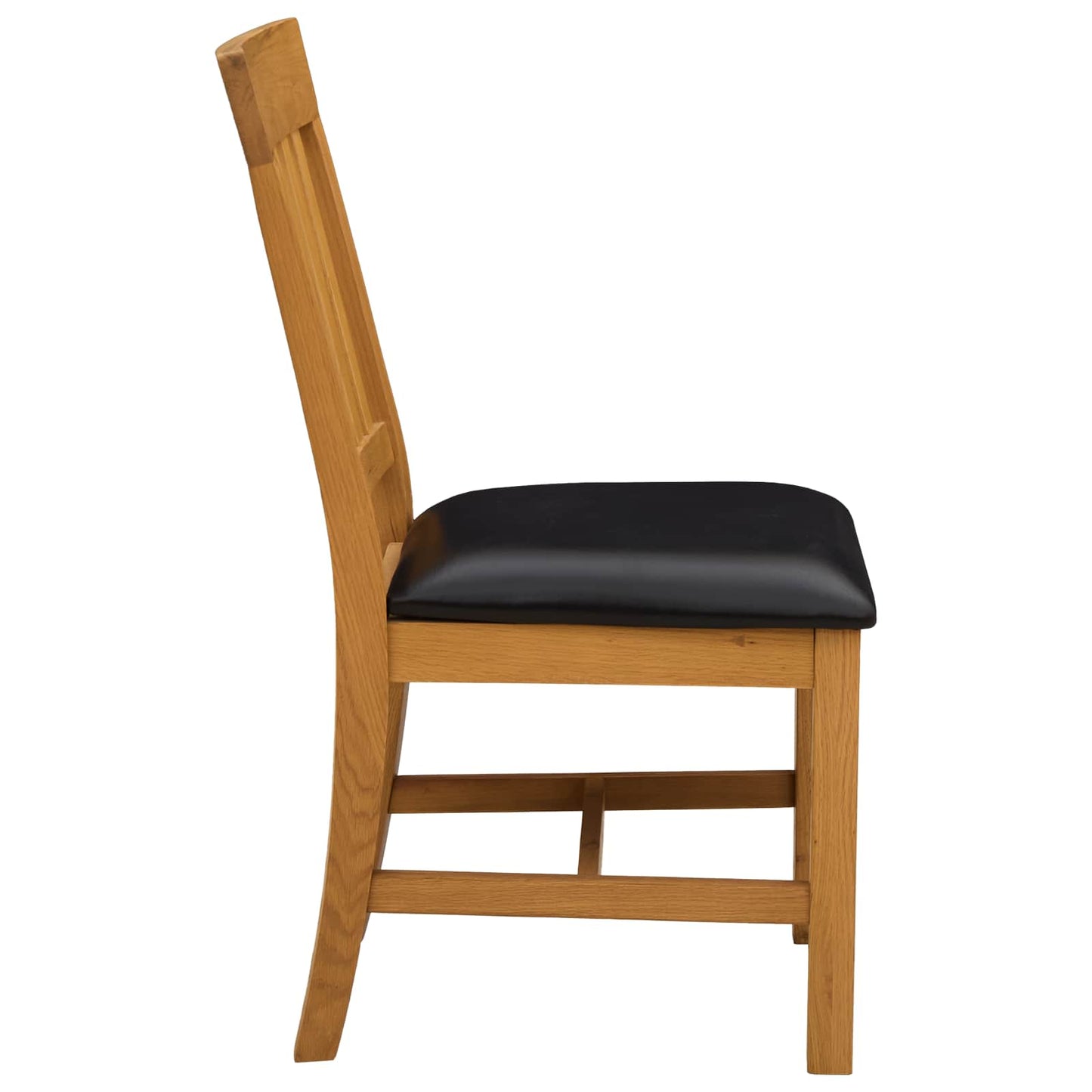 Sedia da pranzo VENLO 2 pz Legno di Quercia Massello Nero