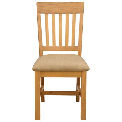 Sedia da pranzo 2 pcs Legno di Quercia Massello Beige | homemem39