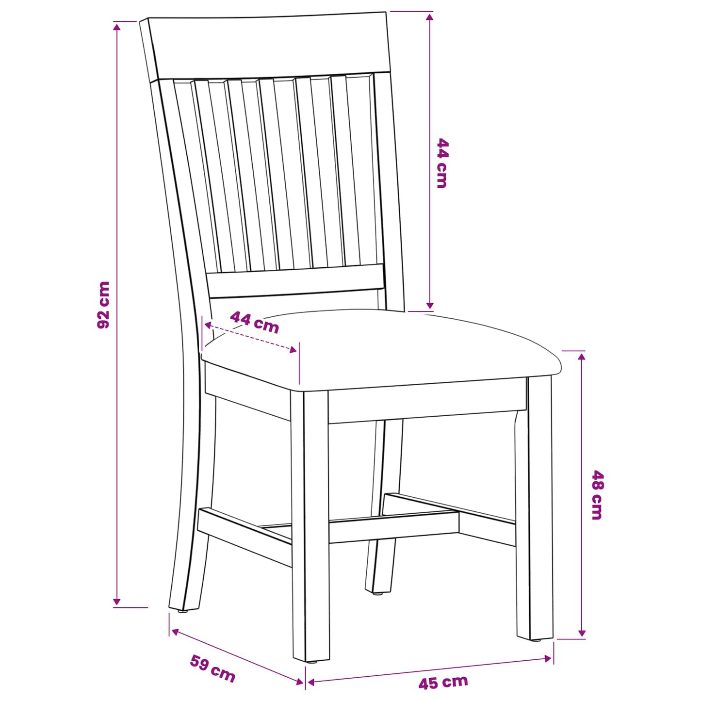 Sedia da pranzo 2 pcs Legno di Quercia Massello Beige | homemem39