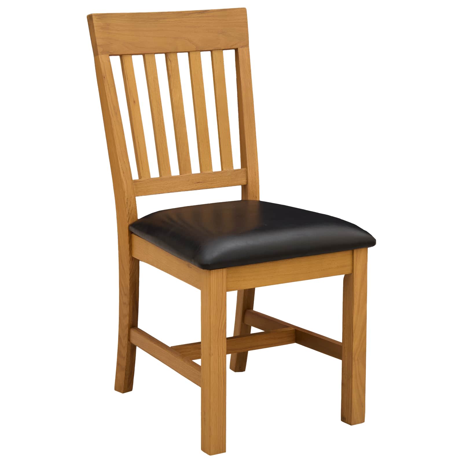 Sedia da pranzo 2 pcs Legno di Quercia Massello Nero | homemem39