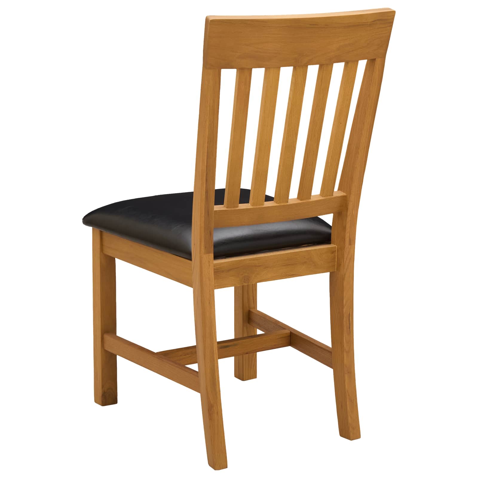 Sedia da pranzo 2 pcs Legno di Quercia Massello Nero | homemem39