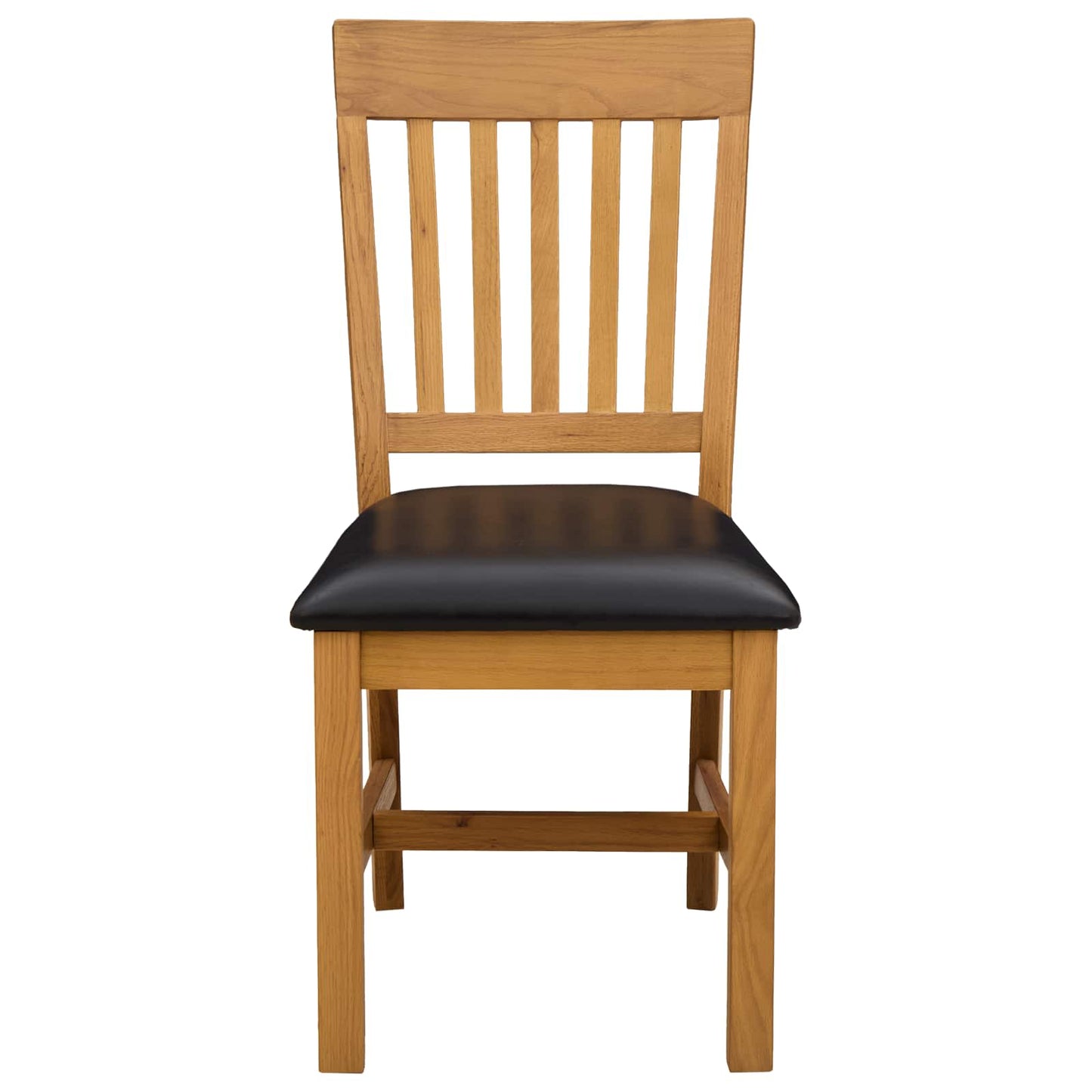 Sedia da pranzo 2 pcs Legno di Quercia Massello Nero | homemem39