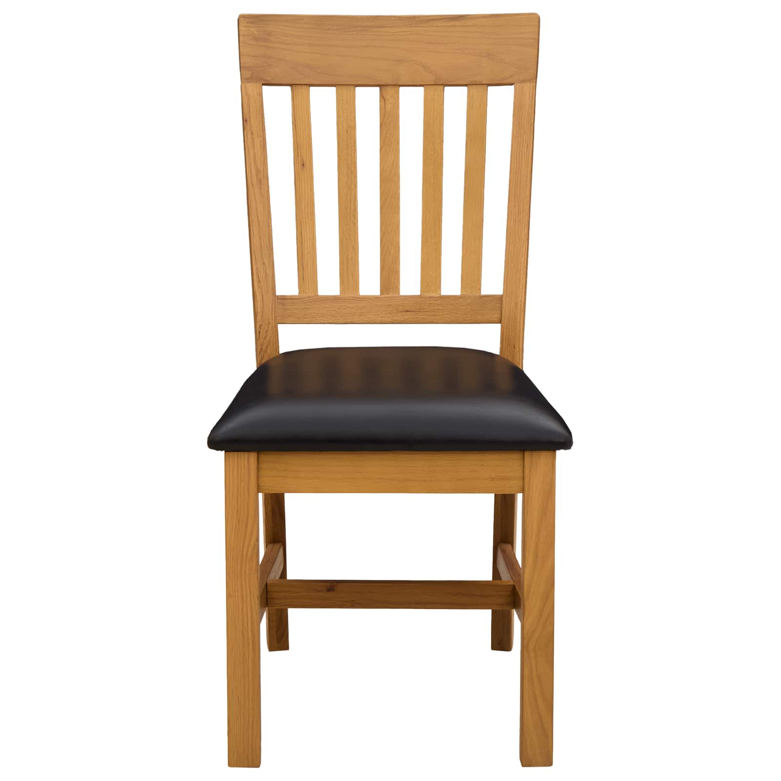 Sedia da pranzo 2 pcs Legno di Quercia Massello Nero | homemem39