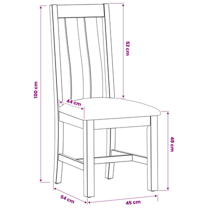 Sedia da pranzo 2 pcs Legno di Quercia Massello Grigio | homemem39