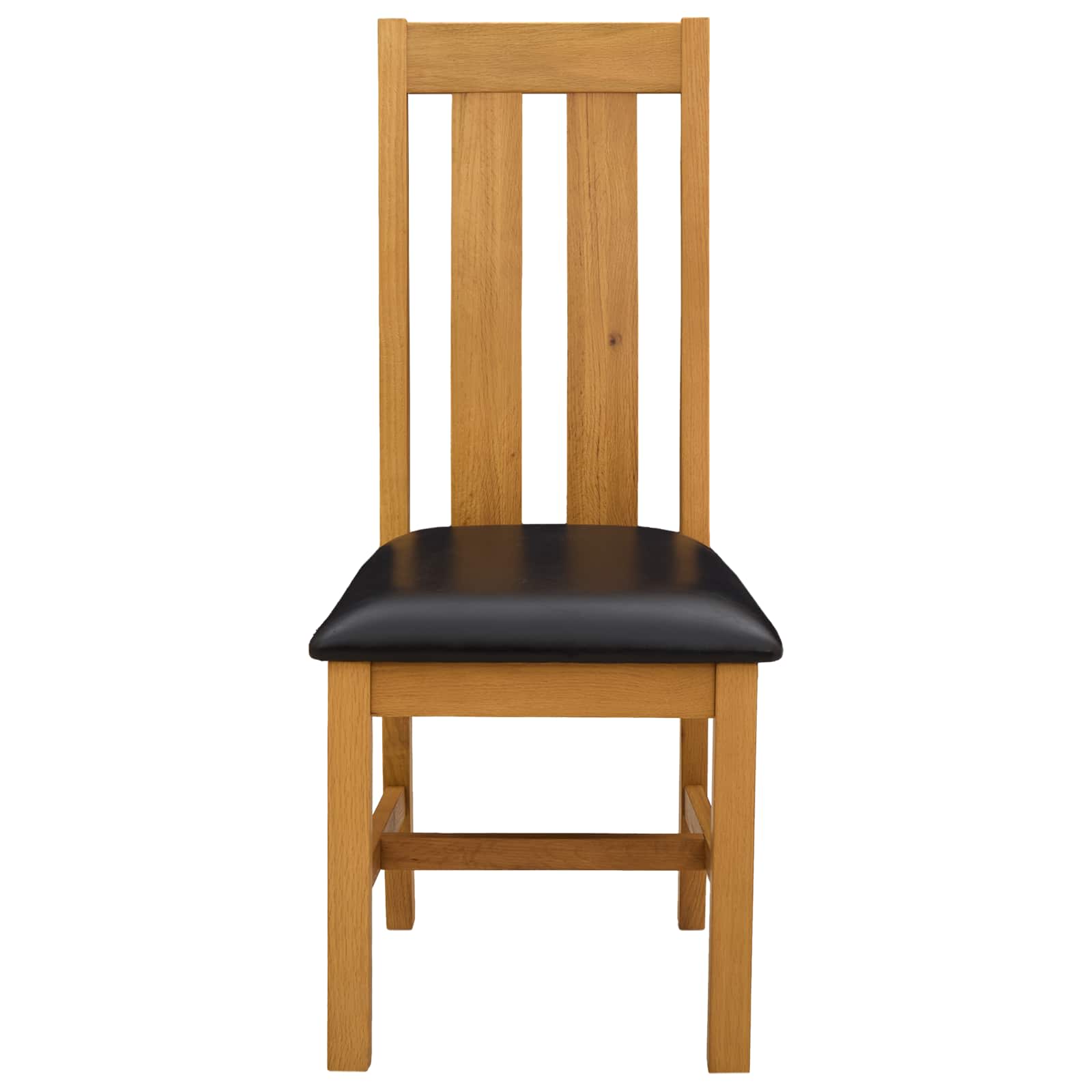 Sedia da pranzo 2 pcs Legno di Quercia Massello Nero | homemem39