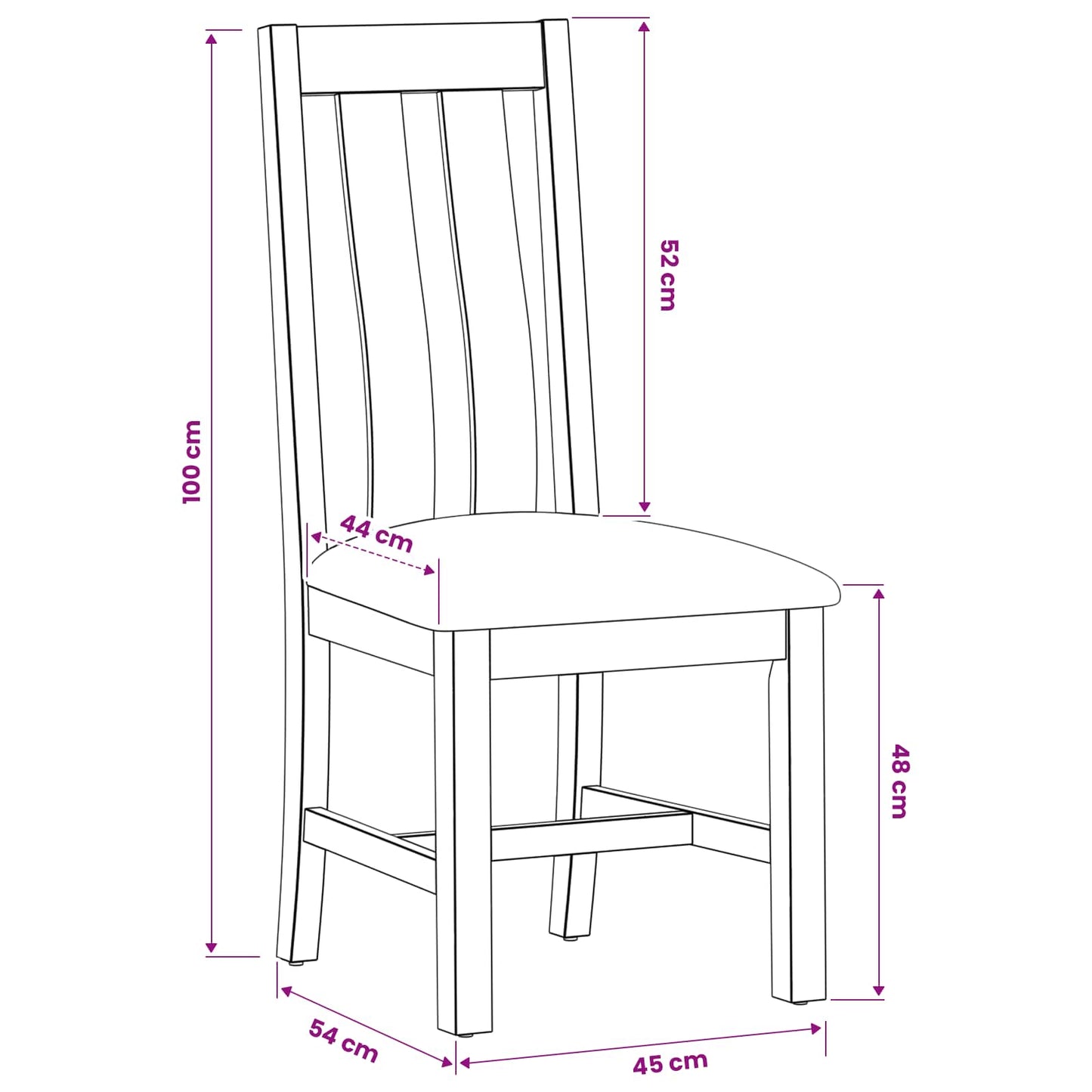 Sedia da pranzo 2 pcs Legno di Quercia Massello Nero | homemem39