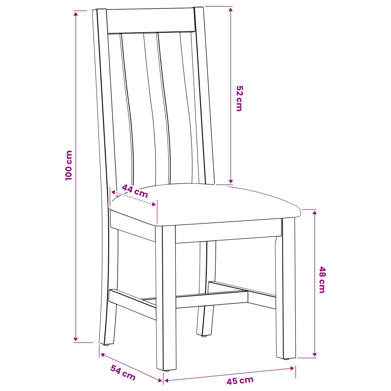 Sedia da pranzo 2 pcs Legno di Quercia Massello Nero | homemem39