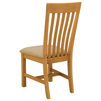 Sedia da pranzo 2 pcs Legno di Quercia Massello Beige | homemem39
