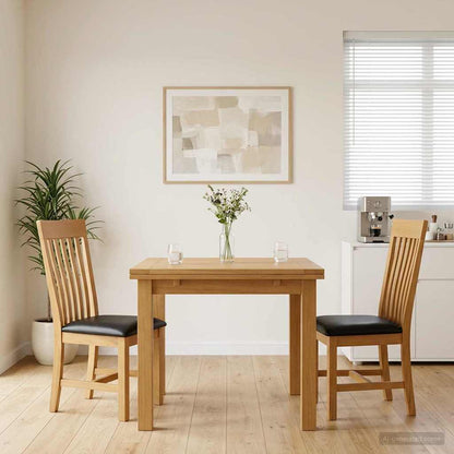 Sedia da pranzo 2 pcs Legno di Quercia Massello Nero | homemem39