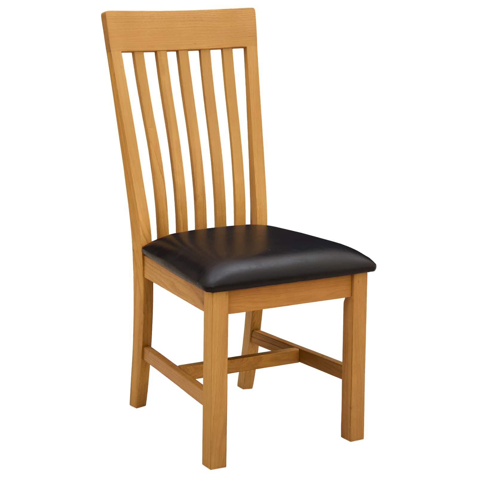 Sedia da pranzo 2 pcs Legno di Quercia Massello Nero | homemem39