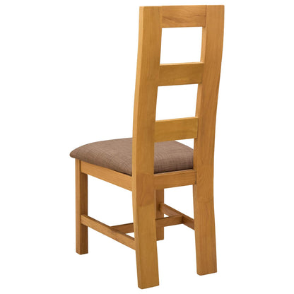 Sedia da pranzo 2 pcs Legno di Quercia Massello Grigio | homemem39