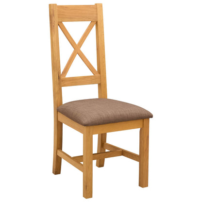 Sedia da pranzo 2 pcs Legno di Quercia Massello Grigio | homemem39