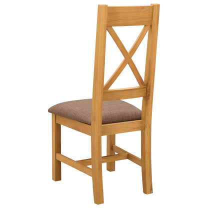 Sedia da pranzo 2 pcs Legno di Quercia Massello Grigio | homemem39