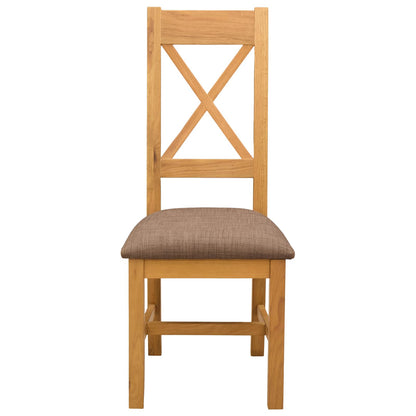 Sedia da pranzo 2 pcs Legno di Quercia Massello Grigio | homemem39