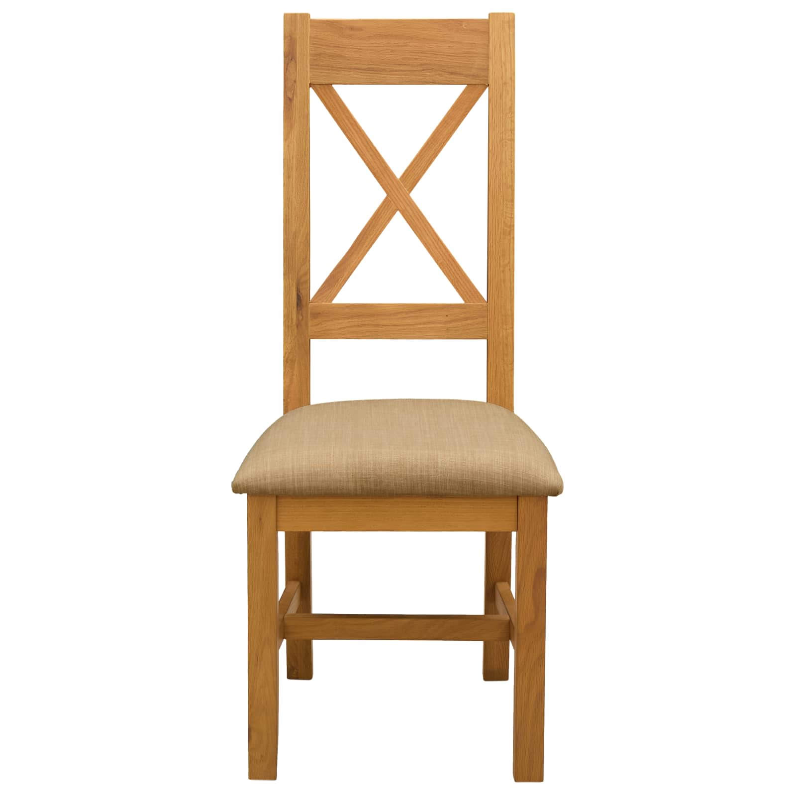 Sedia da pranzo 2 pcs Legno di Quercia Massello Beige | homemem39