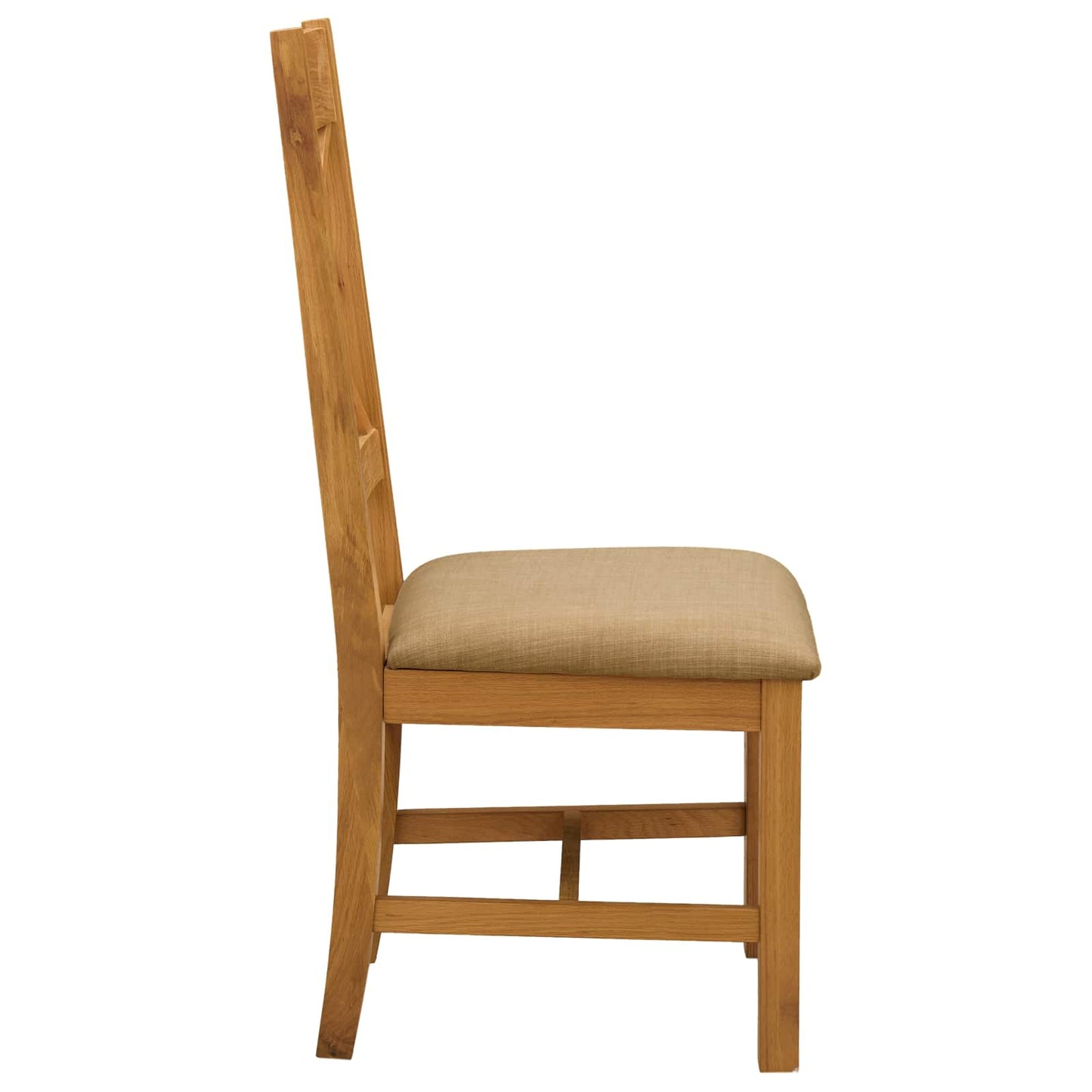 Sedia da pranzo 2 pcs Legno di Quercia Massello Beige | homemem39