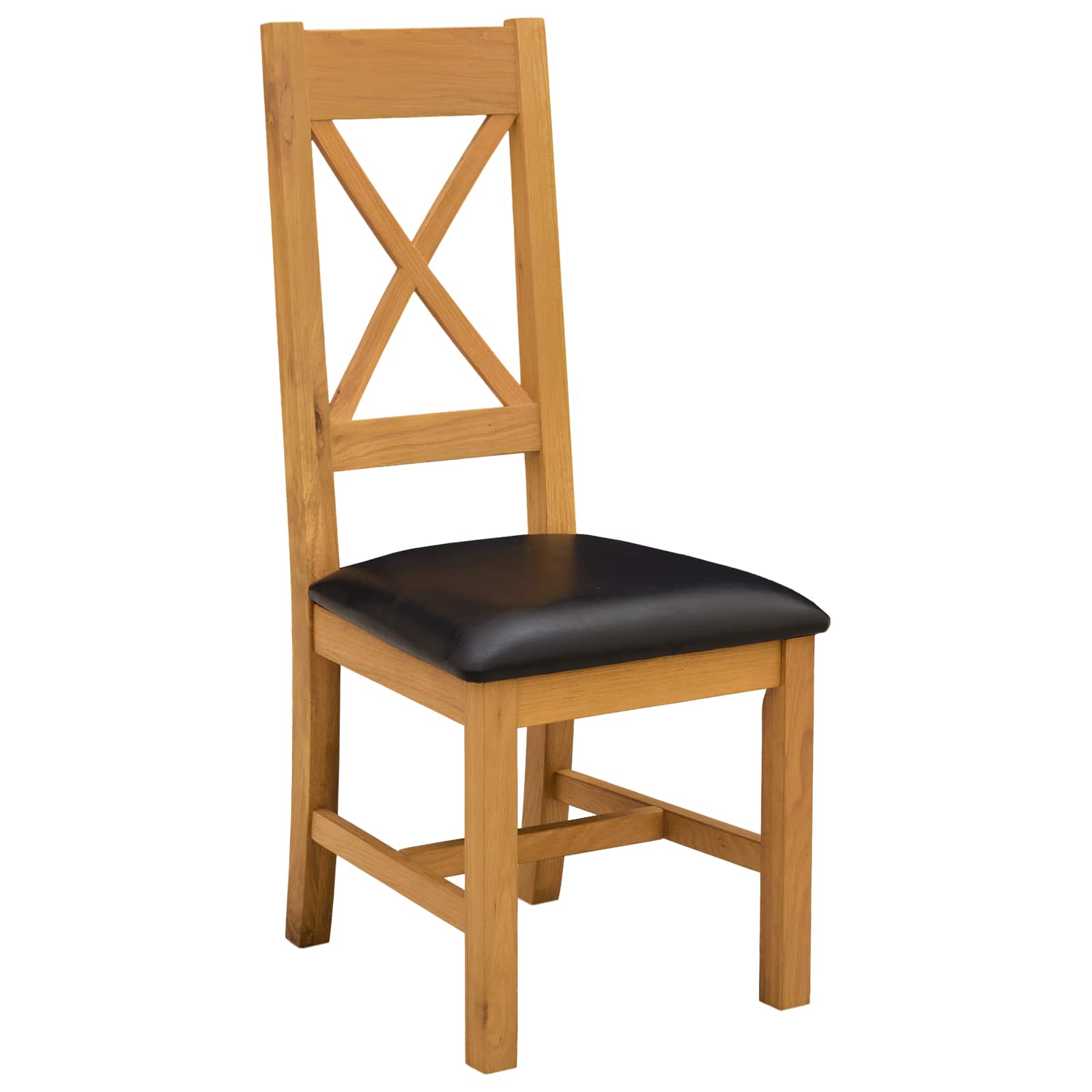 Sedia da pranzo 2 pcs Legno di Quercia Massello Nero | homemem39