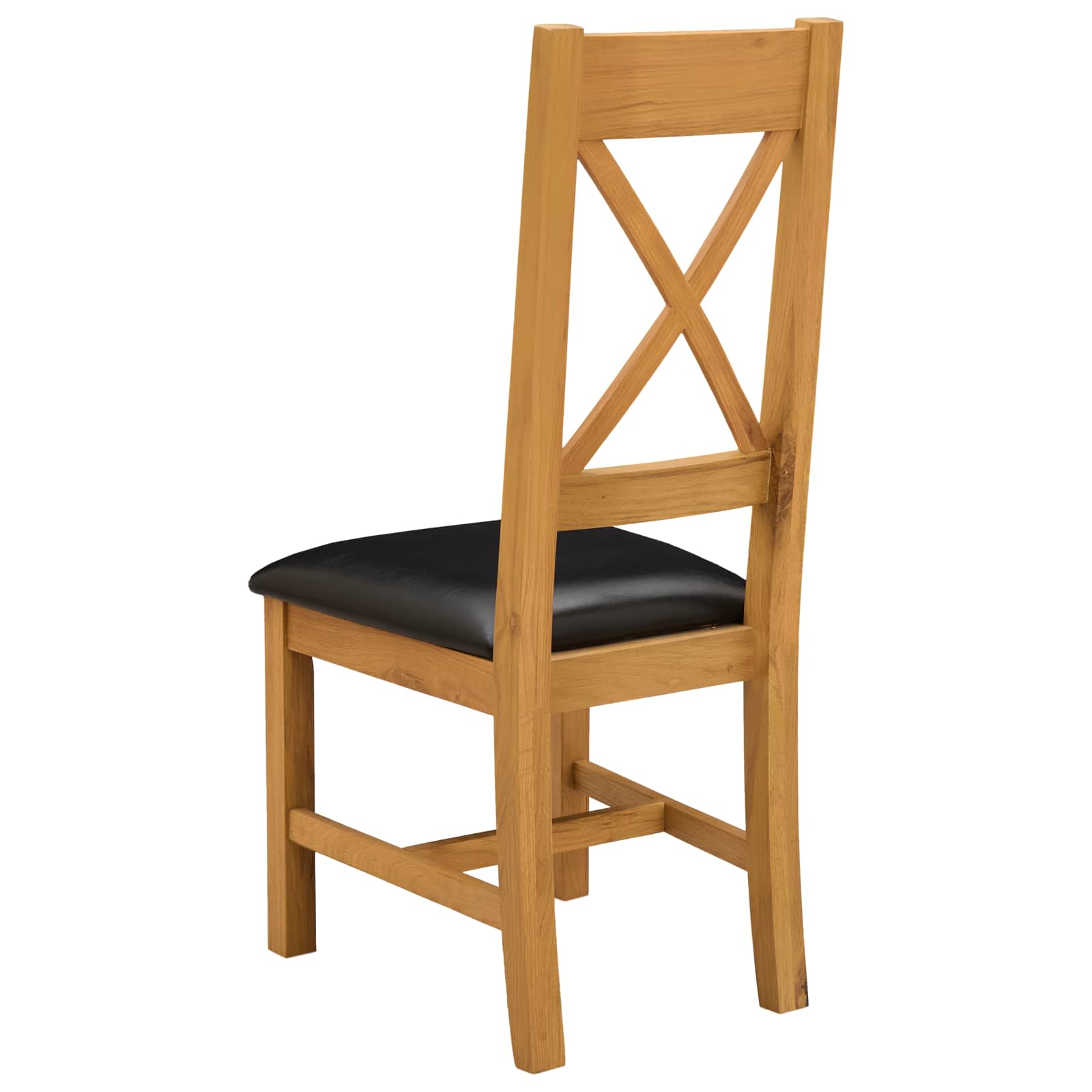 Sedia da pranzo 2 pcs Legno di Quercia Massello Nero | homemem39