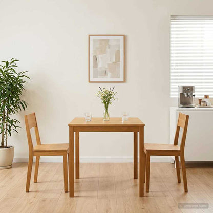 Tavolo da pranzo 75 x 75 x 75,5 cm Legno di Quercia Massello | homemem39